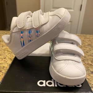Adidas Infant Girls Vl Court 2.0 Shoes SZ 5